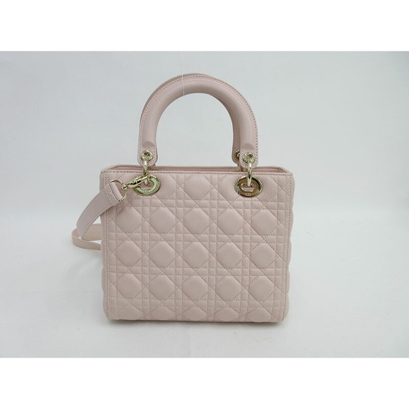 Dior  Christian Bag 2WAY  Leather Pink Lady Soft Shoulder - Picture 1 of 14